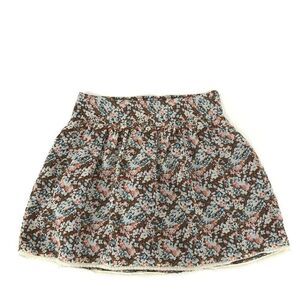 Charlotte Russe Floral Mini Skirt Size Medium Smocked Lined Pull-On Crochet Lace